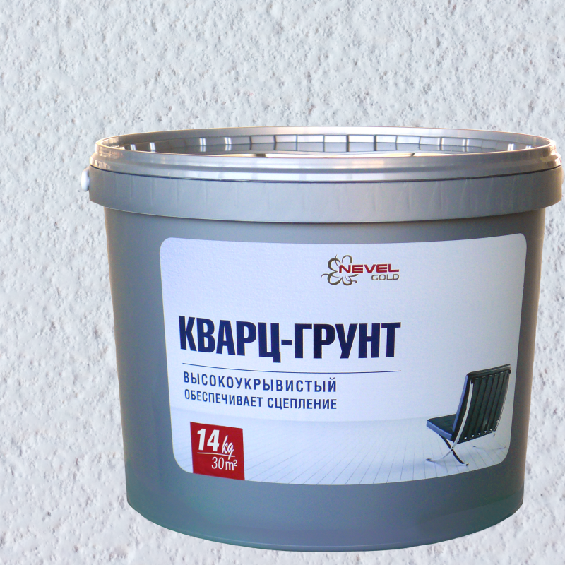 МАКЛЕЙ Кварц-грунт Фасадный 70м2 (ведро 10л/14,5 кг)