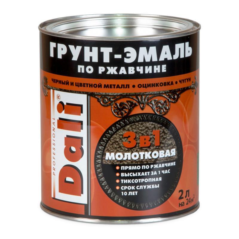 Грунт-эмаль РОГНЕДА DALI молотковая черная (2л)