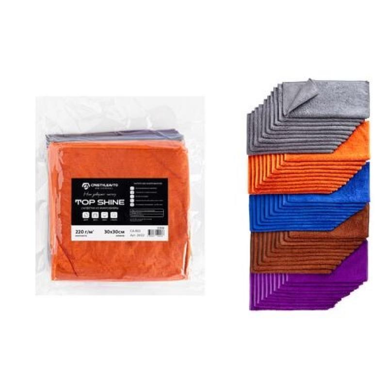 24322 CRISTYLEAVTO Салфетка микрофибра СА-803 Top Shine 30*30см к-т 50 шт