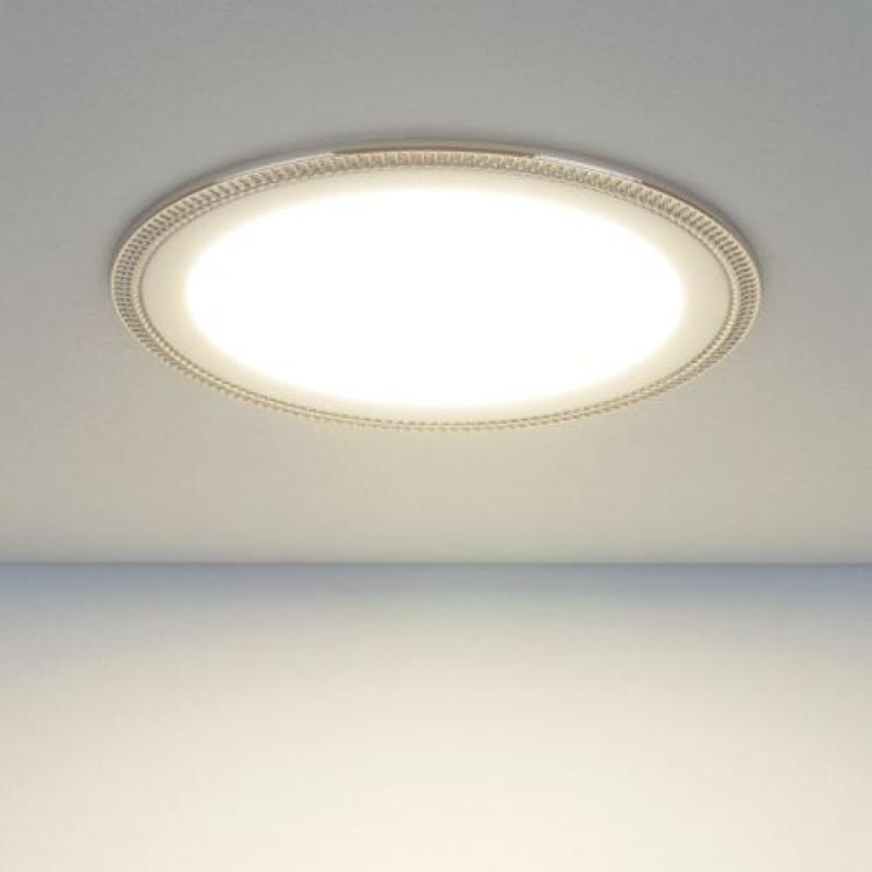 Светильники Down Light - DLR006 12W 4200K PS/N перламутровый серебро/никель